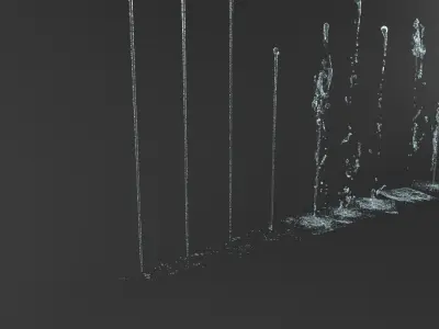 Water Jet Exterior Fountains Pack 3D model