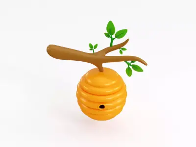 Beehive Low-poly 3D model