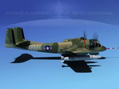 Grumman OV-1D Mohawk V08 3D model