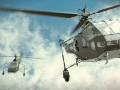 Sikorsky R4 helicopter 3D model