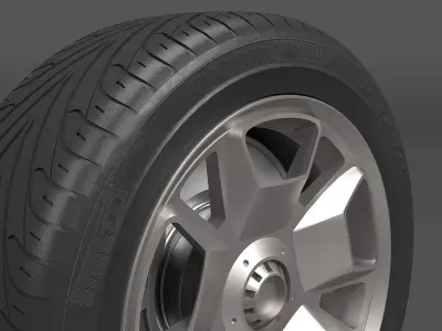 Realistic Wheel Tire 7 3D model