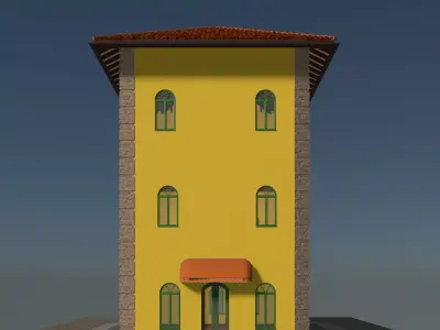 Vintage building 2406 3D model