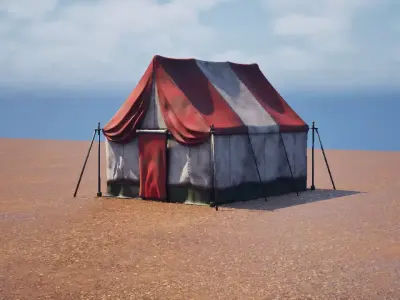 Medieval Tents Asset Pack - Game Ready Low-poly 3D model
