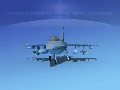 Gen Dyn F-16A Falcon V03 USAF 3D model
