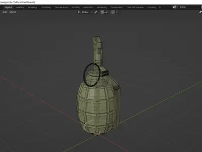 Hand Granade 3d Free model Free 3D model