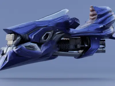 HOVER BIKE - ANUBIS Low-poly 3D model