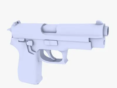 SIG P220 Pistol Low-poly 3D model