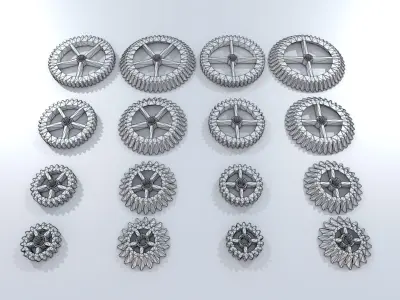 Cogwheel Collection gears Low-poly 3D model