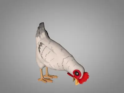 Chicken Low-poly 3D model