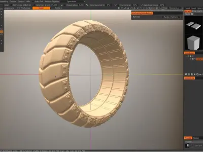 Futuristic Tire High-Poly Version 3D model