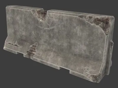 Concrete Barrier 3D model order