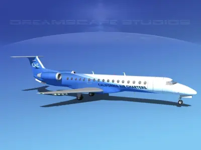 Embraer ERJ-145 California Air Charter 3D model