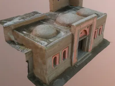 medieval nomad buildings Low-poly 3D model