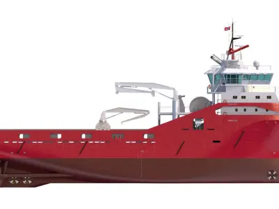 75 m AHTS Supply Vessel Skandi Saigon 3D model