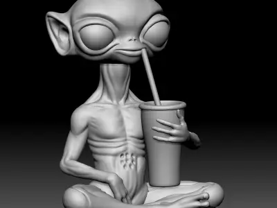 Alien Statue - 0270 3D print model