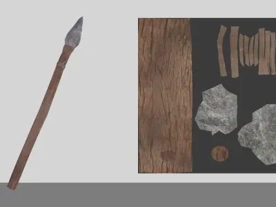spear three axes Free 3D model