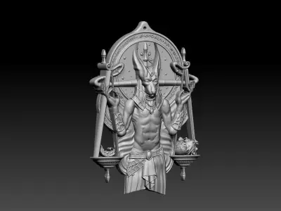 HM Anubis Keychain 3D print model