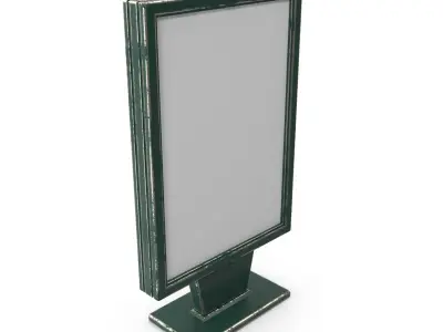 Street Advertising Billboard 04 Low-poly 3D model