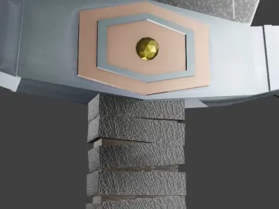 Sword-mace sword with blood Free low-poly 3D model