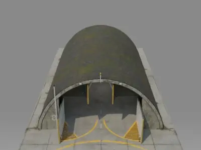 NATO AIRCRAFT SHELTER V2 Free low-poly 3D model