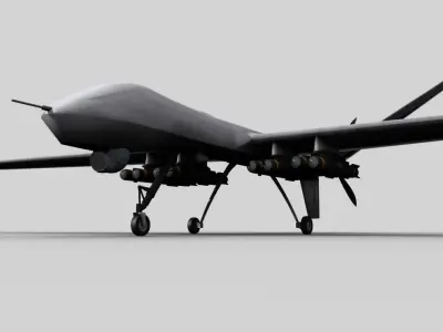 MQ 9 UAV Predator Reaper Drone Low-poly 3D model