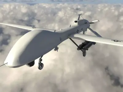 MQ-1C Sky Warrior Drone Low-poly 3D model