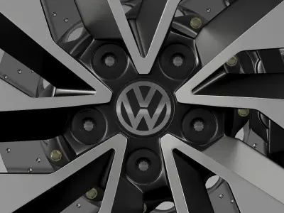 Volkswagen Polo BlueMotion 2014 wheel 3D model
