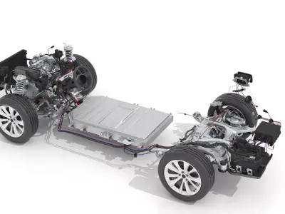 Electric vehicle chassis 3D model