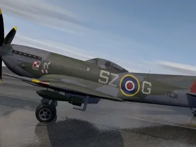 Supermarine Spitfire Mk-16 - Mk-XVI 3D model