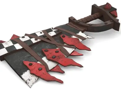 Orc Battle Axe 1 Low-poly 3D model