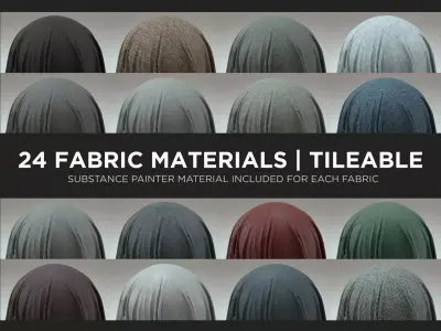 24 Fabric Materials - Part 1 Texture