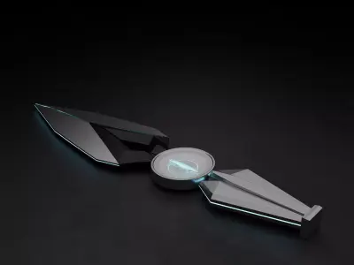 Futuristic Jett Knife Free low-poly 3D model