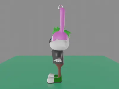 Cutie Punk Rabbit Free low-poly 3D model