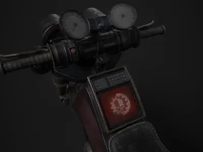 Military Pitbike Low-poly 3D model