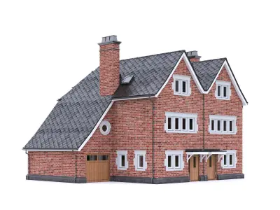 English Brick House 12 Low-poly 3D model