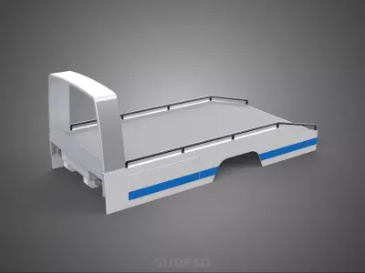 BODY BED ONLY FLATBED TOW TRUCK TOWING TOWTRUCK PICK UP VEHICLE 3D model