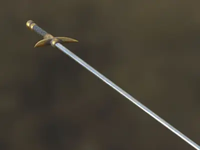 Needle sword Low-poly 3D model