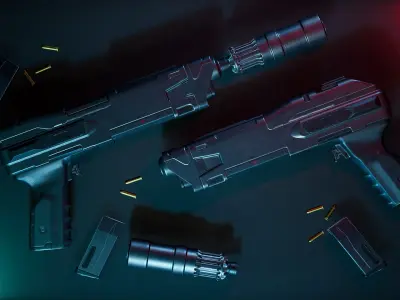 Modern Gun 3D model