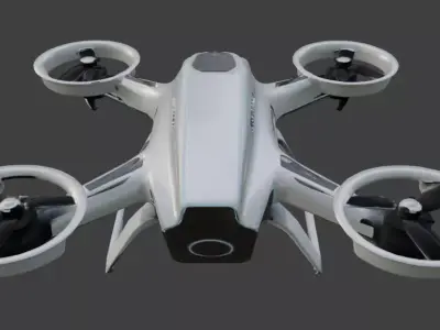 Futuristic Sci-Fi Drone Low-poly 3D model
