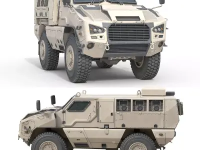 MRAP Mine Resistant Ambush Protected Vehicle Low-poly 3D model