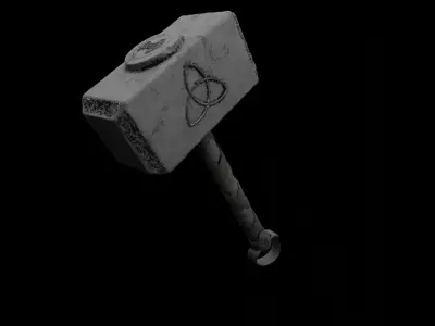 Thor Hammer Mjolnir Free 3D model