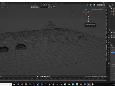 The Pyramids at Giza Low-poly 3D model