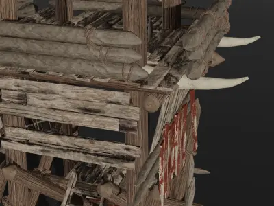 Orc WatchTower Low-poly 3D model