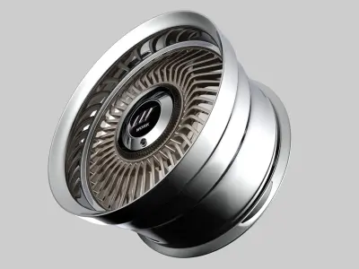 Work Carving 40 custom wheel 3D model