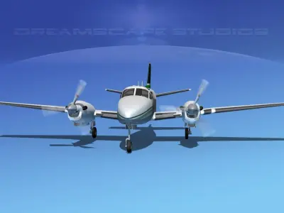 Beechcraft King Air C90  V13 3D model