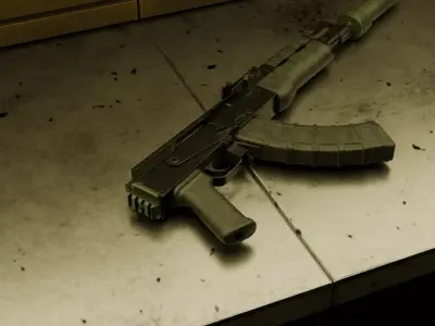 AK 1913 Rear Stock Adapter Low-poly 3D model