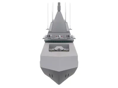 Stealth Navy Frigate 3D model