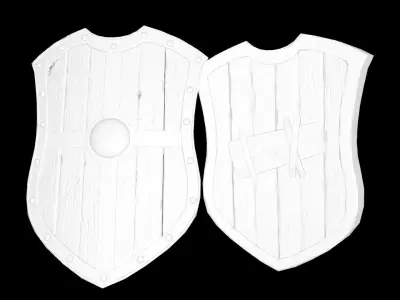 medieval shield lowpoly pbr Low-poly 3D model
