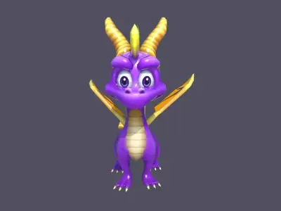  Spyro Statue Low-poly 3D model