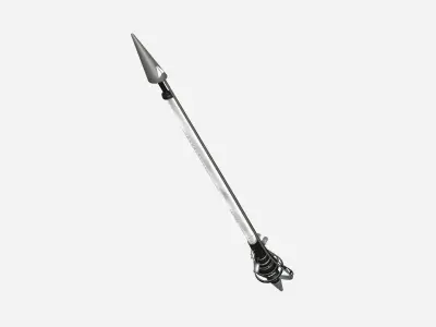 SciFi War Lance A07 Black White - Sci Fi Weapon Design Low-poly 3D model